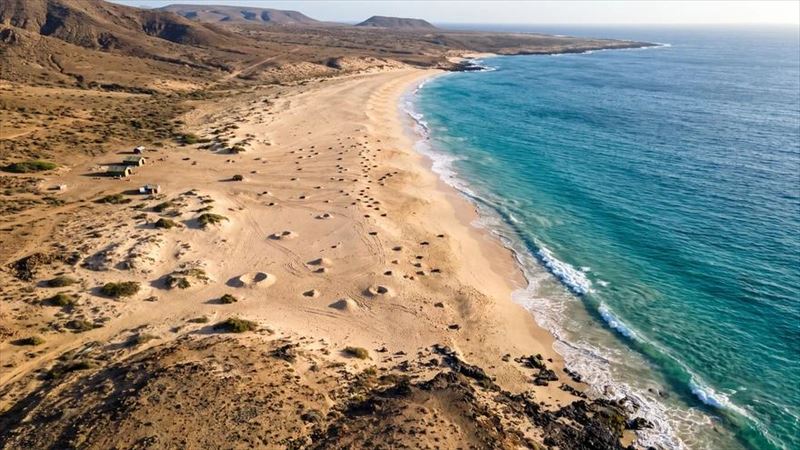 Costa de Ervatão na Ilha da Boa Vista